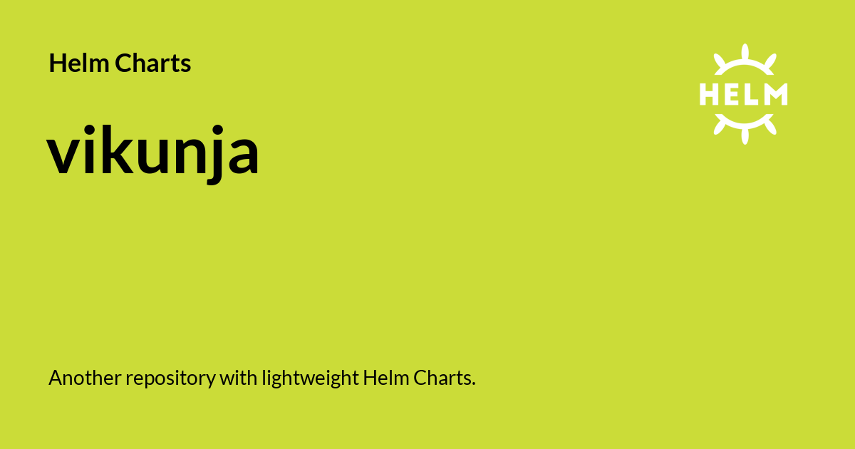 Vikunja helm charts